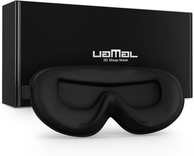 Uamal 100% Blackout Augenmaske ZERO Eye Pressure Dark - Schwarz