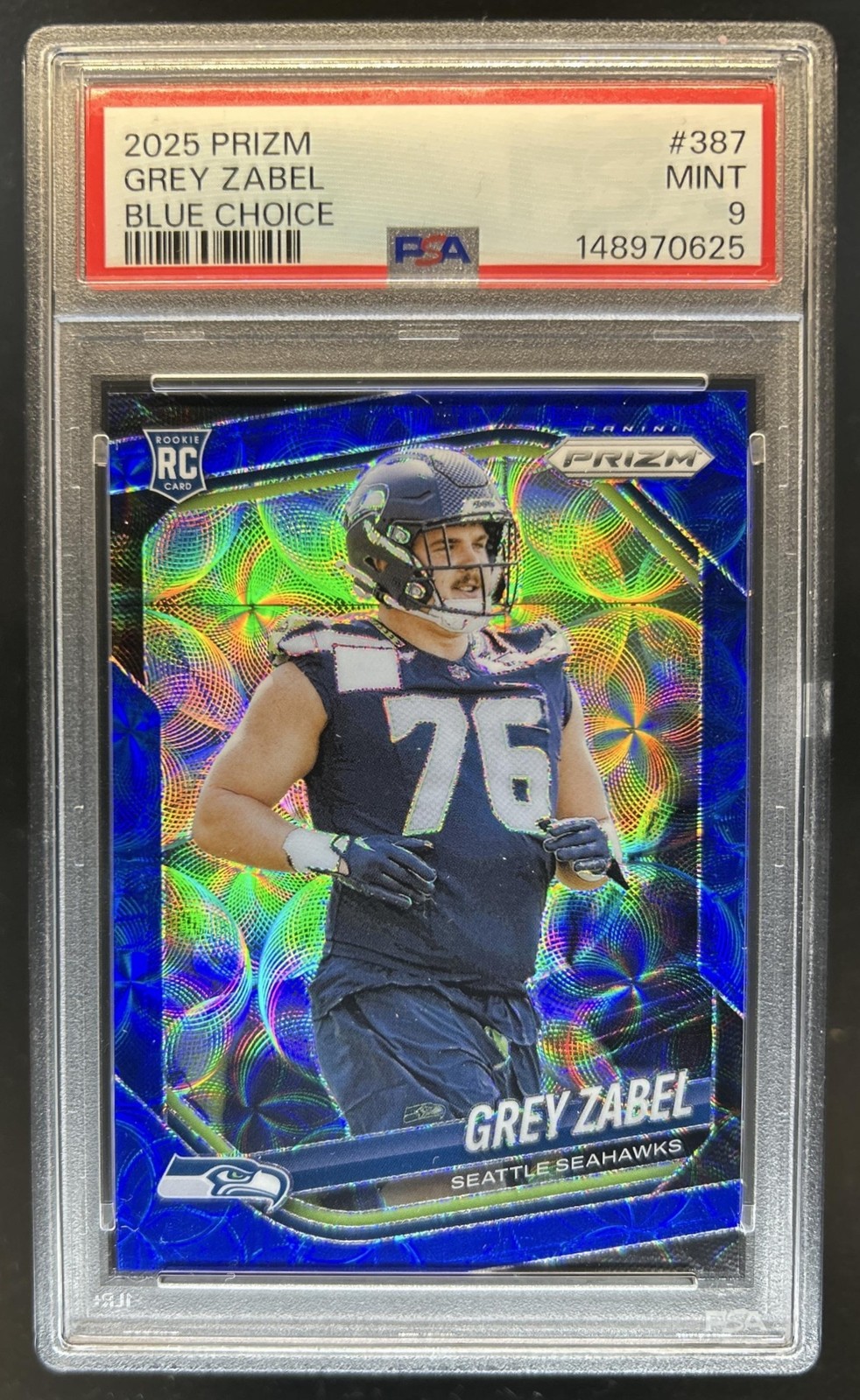 Grey Zabel Panini Prizm #387 Blue Choice