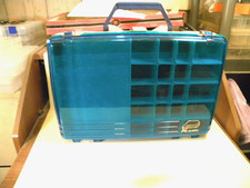 Plano Two Tier Satchel Blue tackle box 16 1/2" x 12" x 4 3/4" Made in USA