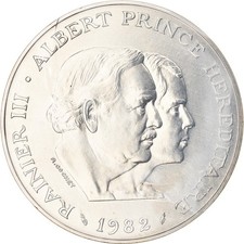 [#789885] Coin, Monaco, Rainier III, 100 Francs, 1982, Paris, ESSAI, MS, Sil, ve