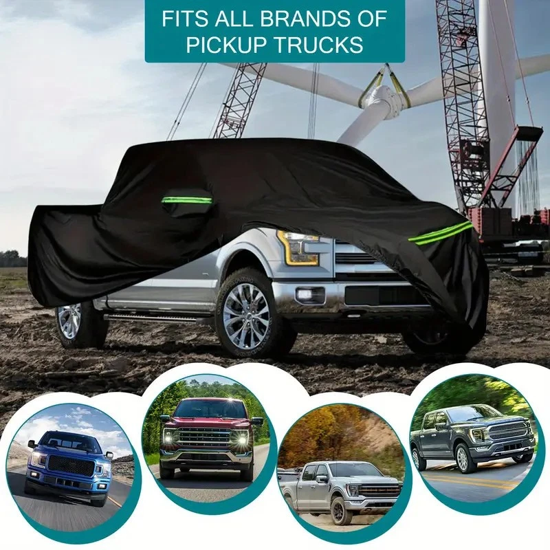 190T 236in length Car Cover Waterproof Rainproof Dust Sunproof For Toyota Tundra — 第 4/4 张图片