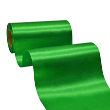 25 Yards Wide Green Satin Ribbon, 6 Inch, Solid Fabric, Cutting Ceremony, Decor
