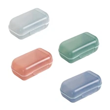 4Pcs Portable Plastic Outdoor Travel Soap Box Soap Bar Holder Container Case