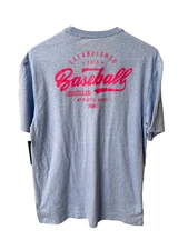 NWT Baseball Lifestyle 101 Adult Large T-shirt short sleeve blue cotton candy