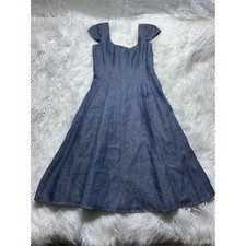 Talbots 100% linen chambray dress in a denim