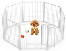 Dog Playpen Indoor, Puppy Playpen Indoor Outdoor for Yard, Camping, RV, 24" Heig