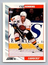 #254 1992-93 Score / Cliff Ronning Vancouver Canucks