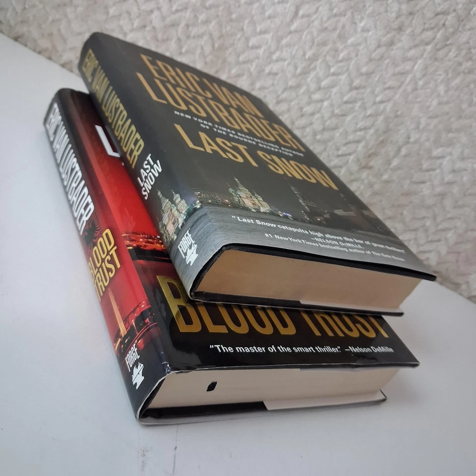 Eric Van Lustbader Blood Trust & Last Snow Hardcover Thriller Lot First Ed - Image 3 of 4
