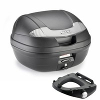 Givi E340NT Bauletto 34LT Schwarz + Piaggio Beverly 125 Piastra 2013-2015