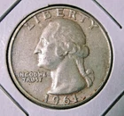 1961 D Washington Quarter