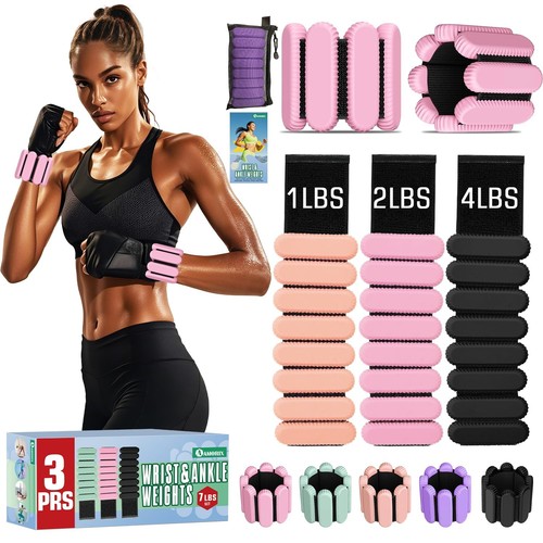 Adjustable Ankle Weights for Women Men,Wrist Weights set for Walking Running,...