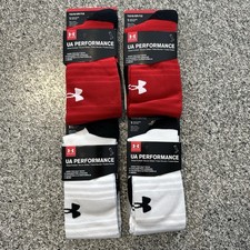 Under Armour Soccer Socks Youth Large Lot 4 Pairs Kids 1-4Y Elite Performance