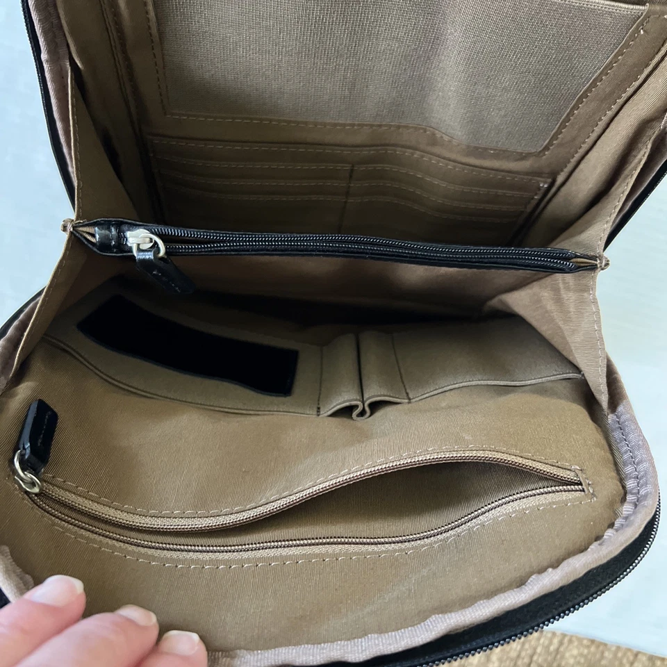 Jack Georges Voyager Collection Backpack Bag Black Nylon Leather Never Used - Image 4 of 4