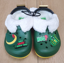 Buddy The Elf Crocs Size 11 /C11 Little Kids Fleece Lined Clog Christmas Jibbitz