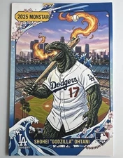Shohei Godzilla Ohtani LA Los Angeles Dodgers Original Print Fan Art