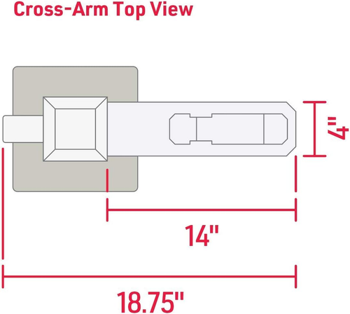 Premium Mailbox Post Set (Cross-Arm, Classic White) - Picture 6 of 12
