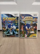 Lot of 2 Nintendo Wii Games Sonic Colors & Sega Superstars Tennis Both CIB