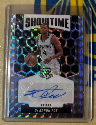 De'Aaron Fox 2024-25 Panini Mosaic Auto Showtime San Antonio Spurs #SS-FOX