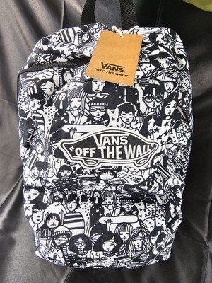 Vans Off The Wall Old School Classic Large Rucksack Cartoon schwarz/weiß [neu]