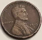 1919-D Lincoln Wheat Cent G-VG Rim Damage BN216