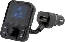Scosche SBTFM1-XCES0 Bluetooth 5.0 FM Transmitter w/ Dual USB Charger Ports, LCD