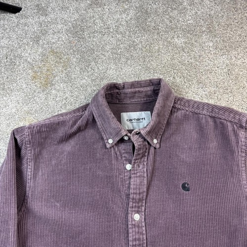 Carhartt WIP Embroidered Logo Button Down Cord Hemd S - Bild 4 von 7