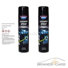 2x 600ml PRESTO COCKPITSPRAY SEIDENGLANZ COCKPIT REINIGER KUNSTSTOFF PFLEGE