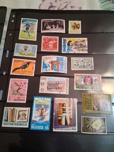 NICARAGUA POSTAGE/AIR MAIL USED COMBINATION (LOT 23) NEW LOWER PRICE