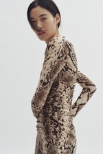 STELLA MCCARTNEY H&M SNAKESKIN-PRINT MESH DRESS Size M Sold Out Limited Edition