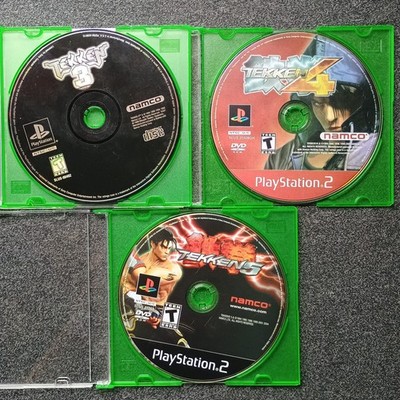Tekken Bundle: Tekken 3(PS1) Tekken 4 (PS2) Tekken 5 (PS2) No Cases/Loose Tested