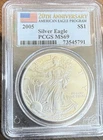2005 Silver American Eagle $1 PCGS MS69 First Strike B&B 7345791