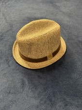 Vtg 1970  s Herringbone Patter Fedora 100 Wool See Photos 
