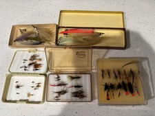 VTG Fishing Flies Clouser Minnow Hand Tied? Mixed Lot With Boxes