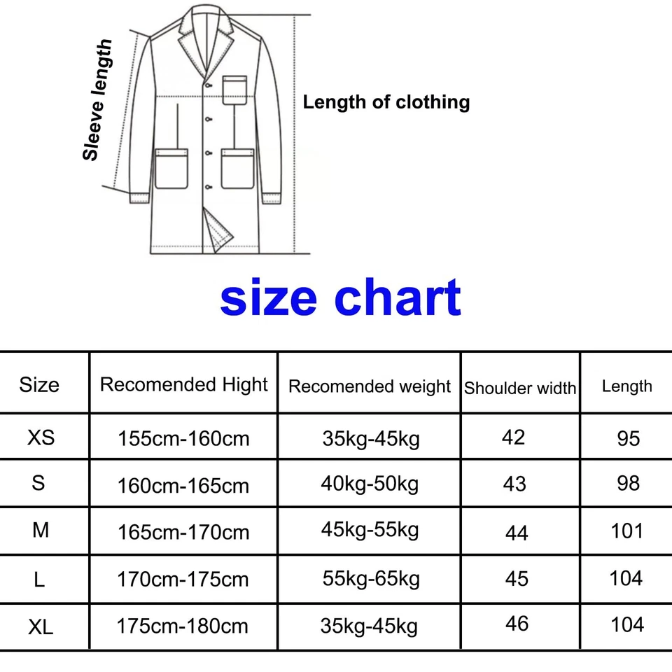 Laborkittel Damen - Laborkittel Baumwolle Weißer Arbeitskittel Kittel Langarm... - Bild 4 von 4