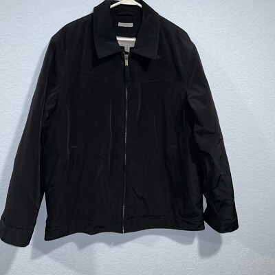 men's outerwear jackets coats Black Poly Tech Concept By Claiborne Size L 