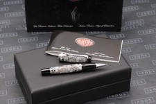 Aurora Optima Black Pearl Chrome Rollerball Pen - UNUSED
