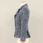 CHANEL Giacca 34 Giacca Tweed 34 Blu CC Autore BA1352AM