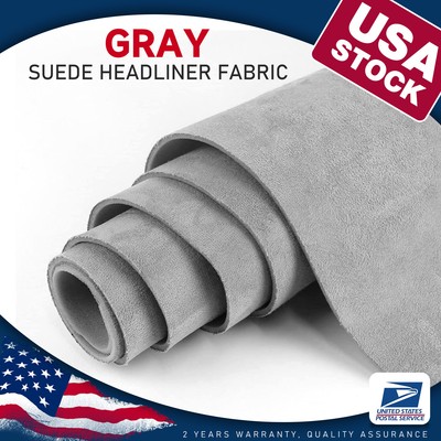 Gray Suede Fabric Luxury Car Headlining & Interior Fabric Material Upholstery