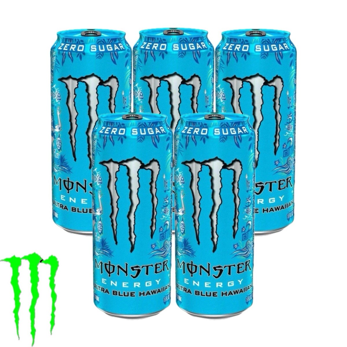 Monster Energy Ultra Blue Hawaiian 5 Full Cans NEW FLAVOR | eBay