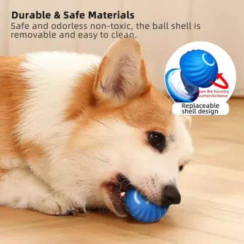 Palla giocattolo elettronica USB Smart Dog interattiva animale domestico automatico palla in movimento regalo - Foto 6 di 20