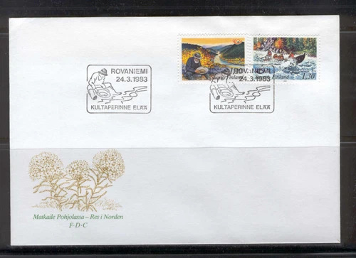 Finland E18 FDC 1983 2v Rivers Boat Rowing SC Gold digger