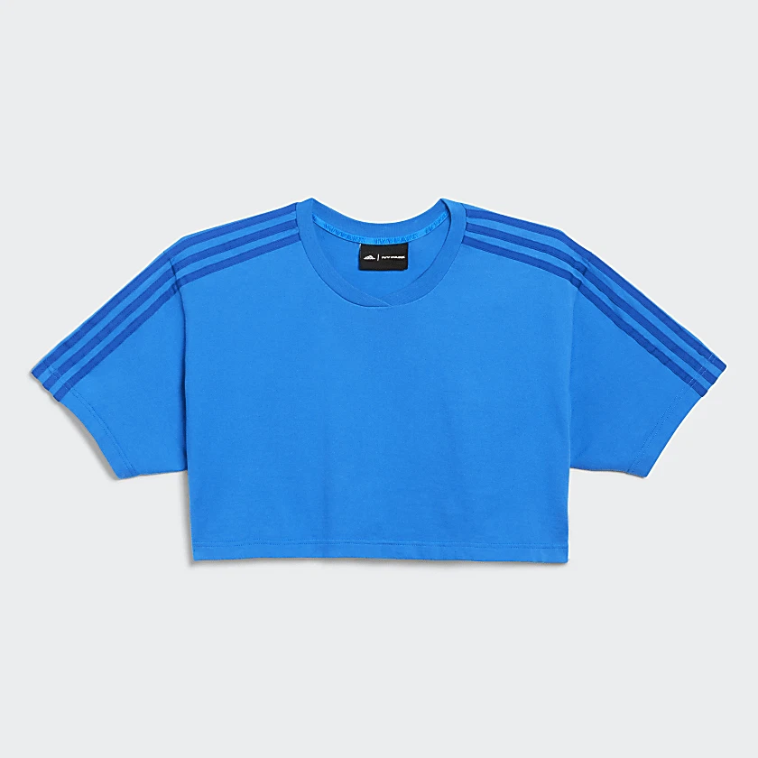 Adidas crop shop top blue