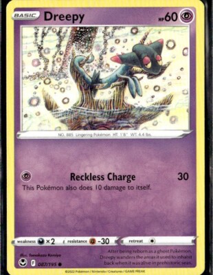 2022 Sword & Shield Silver Tempest Dreepy 87/195