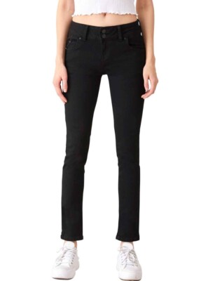 LTB MOLLY M Mid Rise Slim Fit Jeans Black In Size W31 L30 BRAND NEW