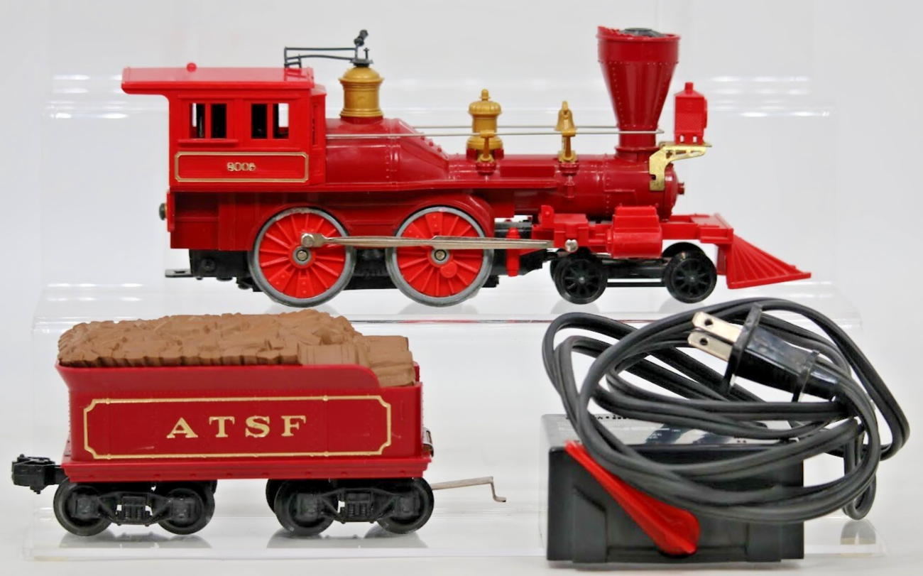 Vintage Lionel 8005 ATSF Steam Engine & Tender Loose Red with Transformer