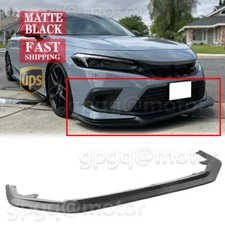 For Honda Civic Sedan Hatch 22-24 Matte Black RS Style Front Bumper Lip Splitter
