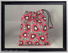 Gymnastics Leotard Grip Bags / Zebra with Hearts Gymnast Birthday Goody Bag