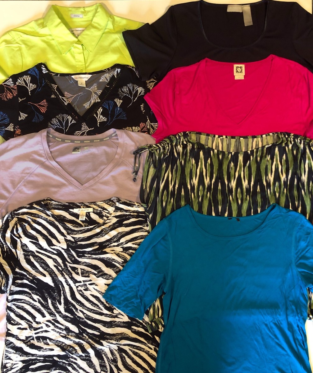 Lot of 8 Womens Spring/Summer Tops, M and L, All Designer
