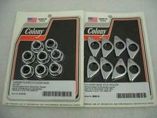 NUT WASHER SPACER SET CYLINDER BASE STUD HARLEY SHOVELHEAD 74" 80" CHROME USA
