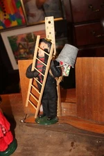 Byers Choice The Carolers 1993 Boy with Ladder Bucket of Presents